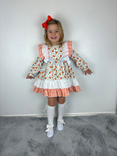 Load image into Gallery viewer, Ceyber Orange Pumpkin Print Dress