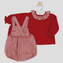 Load image into Gallery viewer, Rapife Baby Girls Burgundy Romper Set