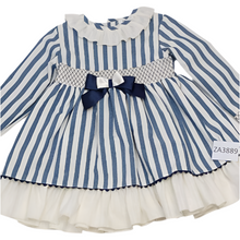 Load image into Gallery viewer, Ceyber Older Girls Navy Stripe Dress