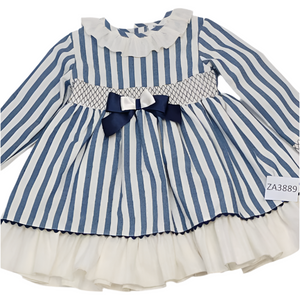 Ceyber Older Girls Navy Stripe Dress