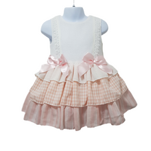 Load image into Gallery viewer, Ceyber Older Girls Pink Gingham Puffball Style Dress