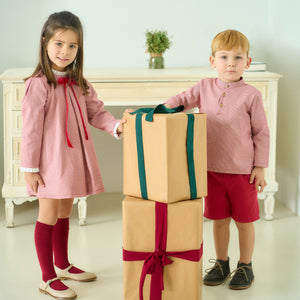 Rapife Girls Burgundy Dress