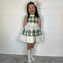 Load image into Gallery viewer, Ceyber Girls Check Puffball Style Dress