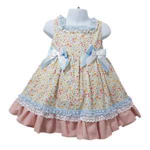 Ceyber Older Girls Pink and Blue Floral Dress