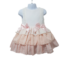 Load image into Gallery viewer, Ceyber Older Girls Pink Gingham Puffball Style Dress