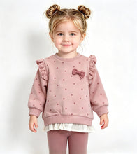 Load image into Gallery viewer, Street Monkey Baby Girls Floral Bow Legging Set