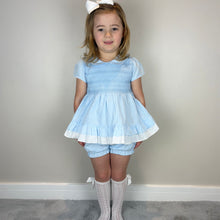 Load image into Gallery viewer, Mabini Girls Blue Bloomer Dress Smock
