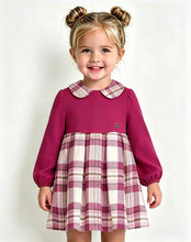 Load image into Gallery viewer, Mayoral Girls Raspberry Plaid Dress