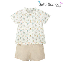 Load image into Gallery viewer, Babidu Safari Boys Beige Short Set