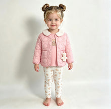 Load image into Gallery viewer, Lily &amp; Jack Girls Pink Teddy Bear Quilted Jacket 4 Piece Set