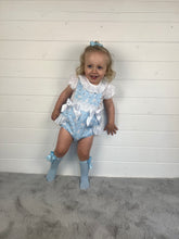 Load image into Gallery viewer, Ceyber Baby Girls Blue Bunny Romper