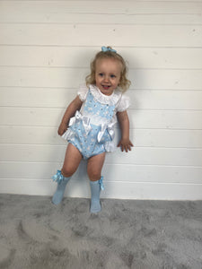 Ceyber Baby Girls Blue Bunny Romper