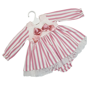 Ceyber Baby Girls Dusky Pink Stripe Dress