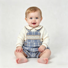Load image into Gallery viewer, Beau Kid Baby Boys Blue Tartan 2 Piece Set