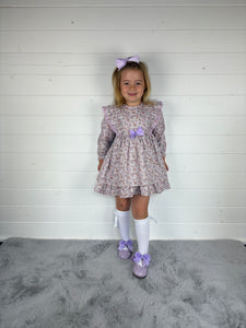 Baby Ferr Older Girls Lilac Floral Dress
