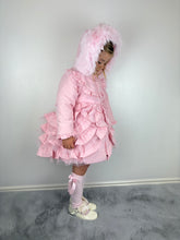 Load image into Gallery viewer, Wee Me Pink Ruffle Coat