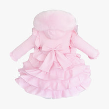 Load image into Gallery viewer, Wee Me Pink Ruffle Bow Front Coat