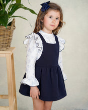 Load image into Gallery viewer, Dbb Collection Older Girls Navy Pinafore Dress PRE ORDER
