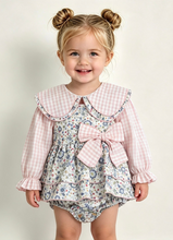 Load image into Gallery viewer, Valentina Mia Floral Check Pinafore