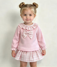 Load image into Gallery viewer, Rapife Baby Girls Pink Check Bow Skirted Jam Set
