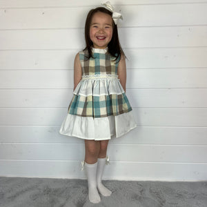 Ceyber Girls Check Puffball Style Dress