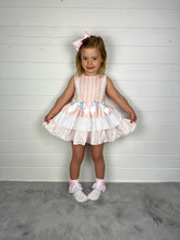 Load image into Gallery viewer, Ceyber Girls Pink Stripe Puffball Style Dress