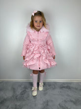 Load image into Gallery viewer, Wee Me Pink Ruffle Coat