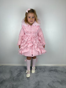 Wee Me Pink Ruffle Coat