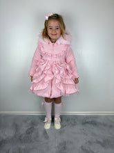 Load image into Gallery viewer, Wee Me Pink Ruffle Coat