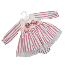 Load image into Gallery viewer, Ceyber Baby Girls Dusky Pink Stripe Dress