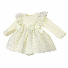 Load image into Gallery viewer, Wee Me Baby Girls Cream Floral Dress