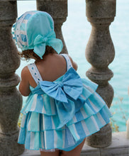 Load image into Gallery viewer, PRE ORDER Dbb Baby Girls Aqua Stripe Dress