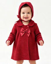 Load image into Gallery viewer, Sardon Baby Girls Cherry Knitted Coat &amp; Bonnet