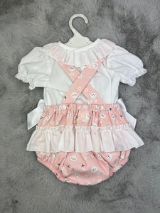 Ceyber Baby Girls Pink Bunny Romper