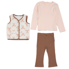 Load image into Gallery viewer, Lily &amp; Jack Girls Bow Borg Gilet 3 Piece Set
