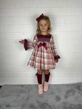 Load image into Gallery viewer, Ceyber Smock Burgundy Dress