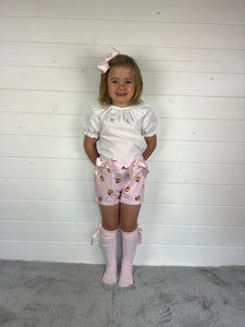 Ceyber Girls Pink Teddy Short Set