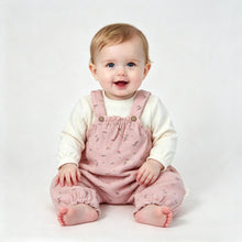 Load image into Gallery viewer, Mayoral Girls Pink Floral Dungaree Set