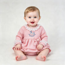 Load image into Gallery viewer, Beau Kid Baby Girls Pink Rocking Horse Romper Dress