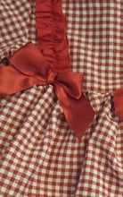 Load image into Gallery viewer, Ceyber Girls Red Glitter Gingham Double Bow Dress