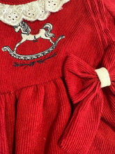 Load image into Gallery viewer, Beau Kid Baby Girls Red Rocking Horse Romper Dress