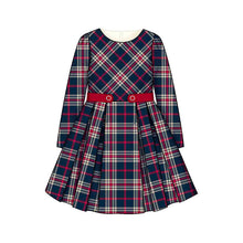 Load image into Gallery viewer, Mayoral Older Girls Navy Plaid Dress