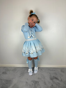 Giorgio Bambini Blue Castle Skirt Set