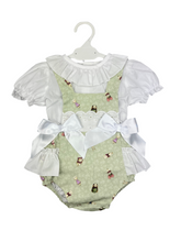 Load image into Gallery viewer, Ceyber Baby Girls Mint Animal Romper