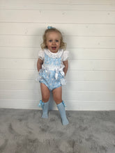 Load image into Gallery viewer, Ceyber Baby Girls Blue Bunny Romper