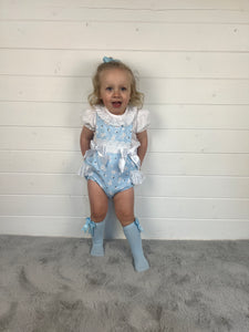 Ceyber Baby Girls Blue Bunny Romper