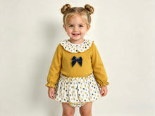 Load image into Gallery viewer, PRE ORDER Rapife Baby Girls Mustard Tree Skirted Jam Set