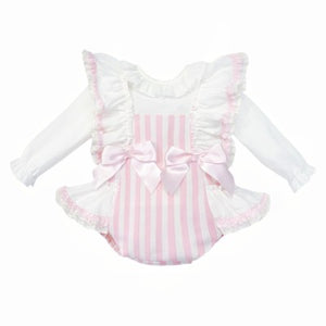 Wee Me Baby Girls Stripe Romper