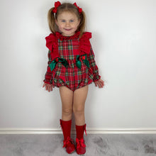 Load image into Gallery viewer, Ceyber Red Tartan Romper