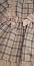 Load image into Gallery viewer, Ceyber Girls Pink &amp; Grey Check Double Bow Dress